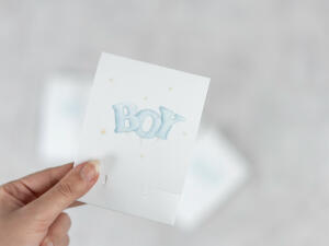 كرت توزيعات مواليد ازرق BOY image 1