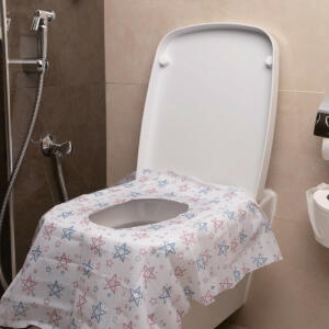 Toilet Cover With Disposable Adhesive Tape image 3