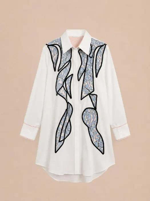 Lace Embroidery Shirt image 0