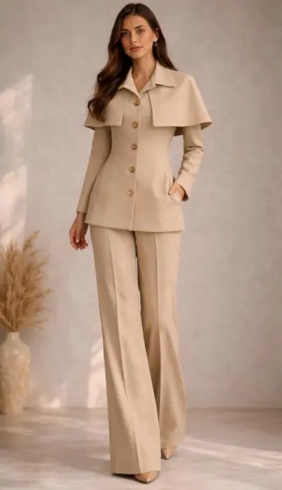 Beige Cape Set image 0