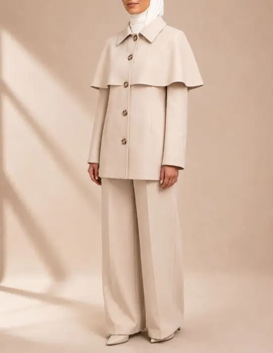 Beige Cape Set image 2