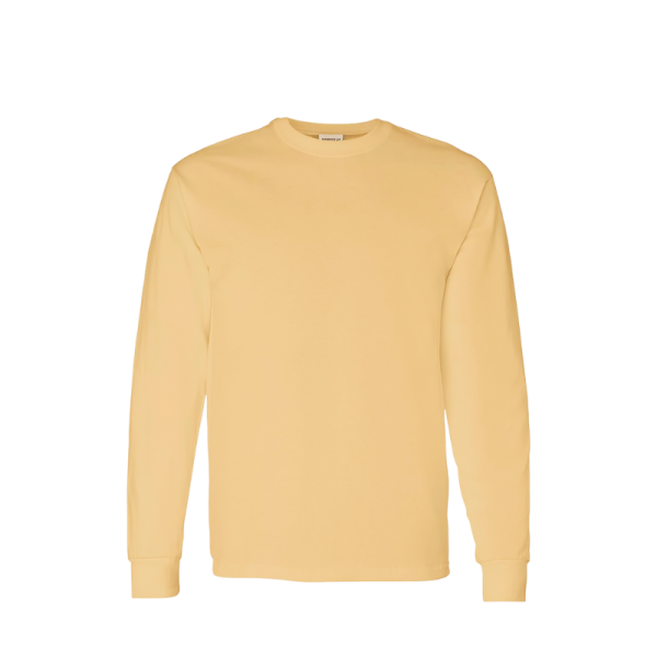 تيشيرت كم طويل قطن %100-أسود-XL image 0