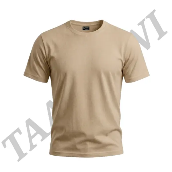 تيشيرت Taabaawi Crew Unit بأكمام قصيرة-بيج-L image 0