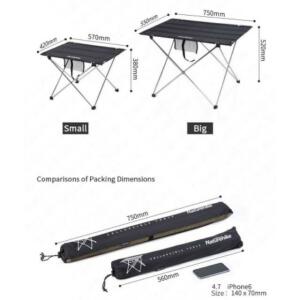 Naturehike NH15Z012 Portable Folding Table Ultralight Aluminum image 2