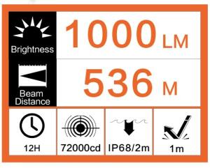 Nicron 1000L 10 Rechargeable Super Far Beam Flash Light image 2