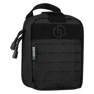 Savior Equipment® SP-6X8LCM-ADMIN-RIP-BK - أكياس تكتيكية رخوة سوداء 6.5*8*3 بوصة مع قطع ليزر-أسود image 0