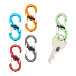 Nite Ize S-Biner MicroLock, حامل قفل المفتاح, 2-عبوة، ألمونيوم -زيتي image 0