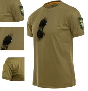 Tactical Sports Hiking Tee Military Men's T-shirts-BROWN-L image 0