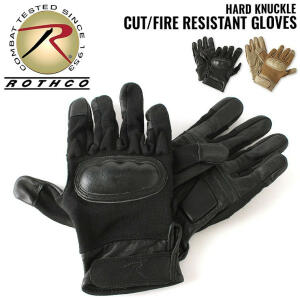 ROTHCO HARD KNUCKLE CUT AND FIRE RESISTANT GLOVES-BLACK-S image 0