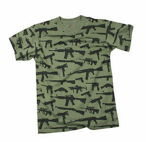Rothco 66360 Vintage 'Guns' T-Shirt - Olive Drab image 0