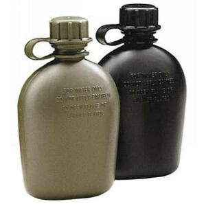 GI 1QT 3 PC Plastic Canteen-أسود image 0