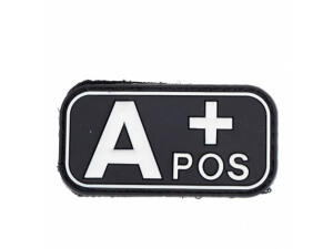 3D PVC رقعة بنوع الدم-A+ BLACK image 0