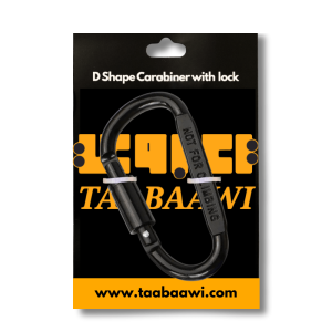 TBW D Shape Carabiner for Backpack with Screw Locking Buckle 8cm image 1