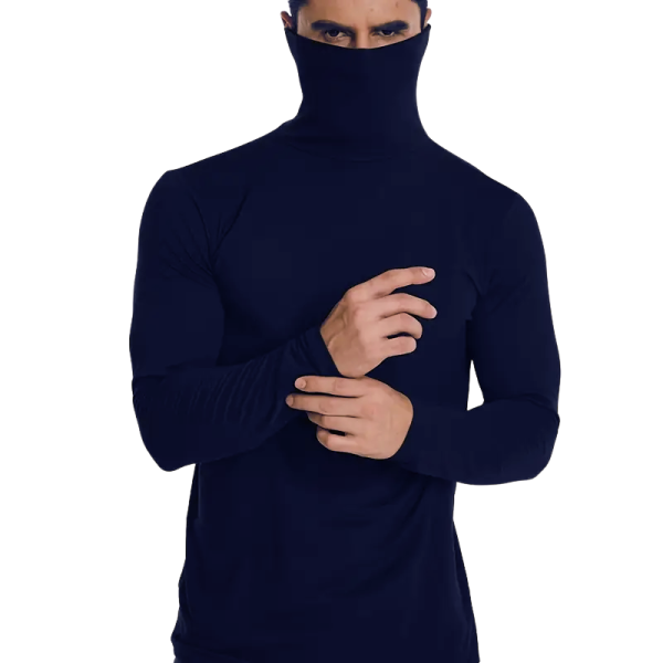  قميص تكتيكي بأكمام طويلة – لفصل الشتاء-أسود-M image 3