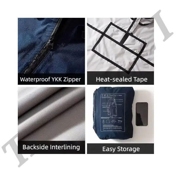 بونشو مطر تكتيكي – أسود image 2