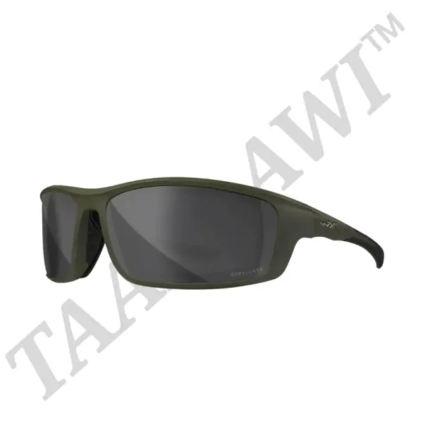 WX GRID Lenses CAPTIVATE™ Polarized Grey Frame Matte Utility Green   image 0