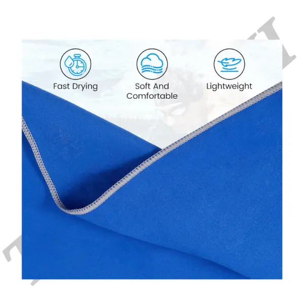 Micro Fiber Beach Poncho for Adult - Navy Blue  image 1