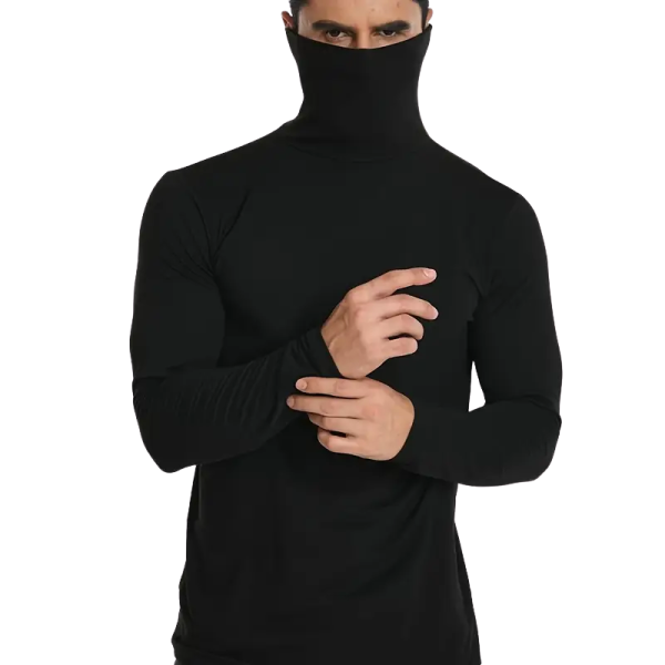  قميص تكتيكي بأكمام طويلة – لفصل الشتاء-أسود-M image 0