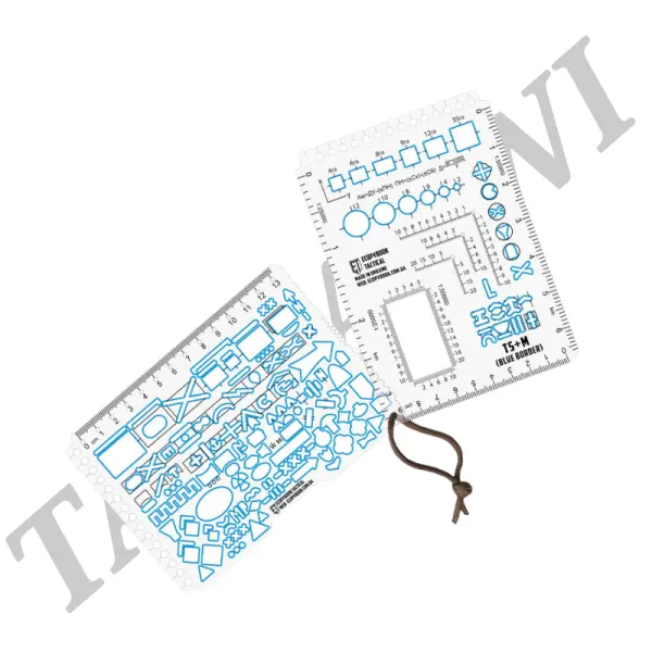 Ecopybook Tactical set of Rulers TS+M NATO-Blue Border image 0