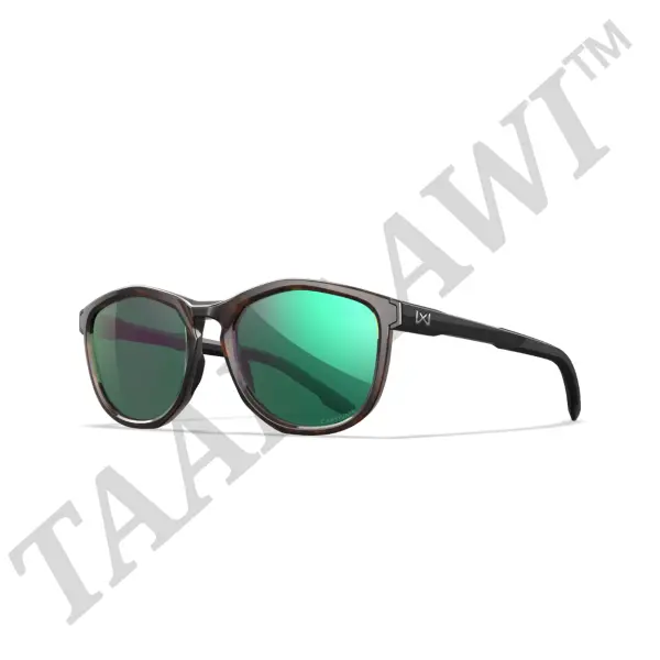 WX Bravo Lenses CAPTIVATE™ Polarized Green Mirror Frame Gloss Tortoise / Gloss Black image 0
