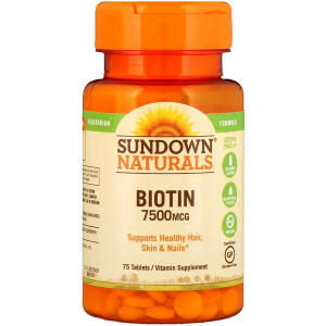 SUNDOWN BIOTIN 7500MCG 75 TABLETS image 0