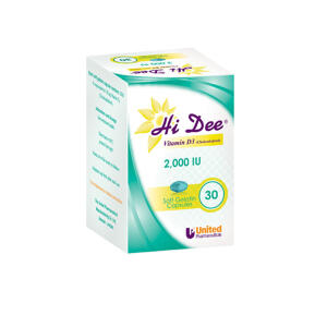 HI DEE VITAMIN D3 2000IU 30 SOFTGELS image 0