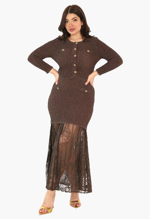Lace Skirt & Cropped Jacket Set image 10