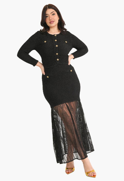 Lace Skirt & Cropped Jacket Set image 8