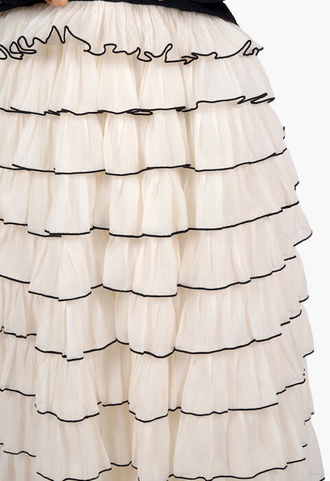 Elegant dress with layered design image 3