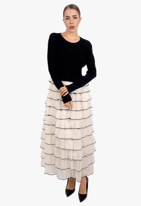 Elegant dress with layered design image 0
