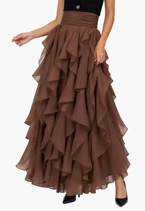 Chiffon Ruffle Skirt image 1