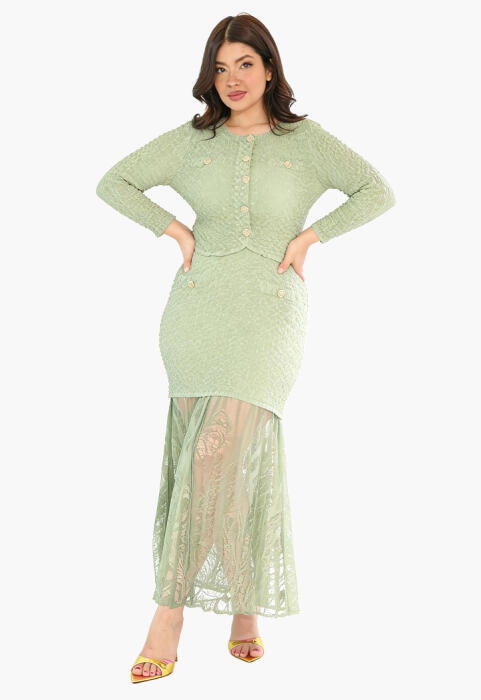 Lace Skirt & Cropped Jacket Set image 1