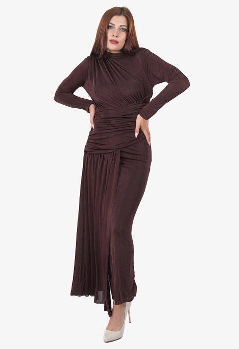 فستان سترتش طويل لامع image 10