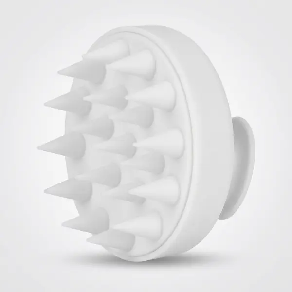 White Scalp Massager Brush image 5