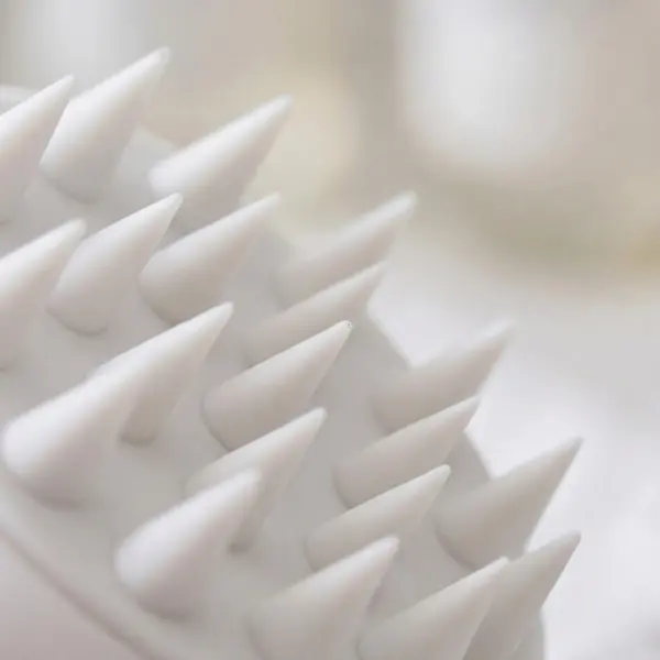 White Scalp Massager Brush image 4