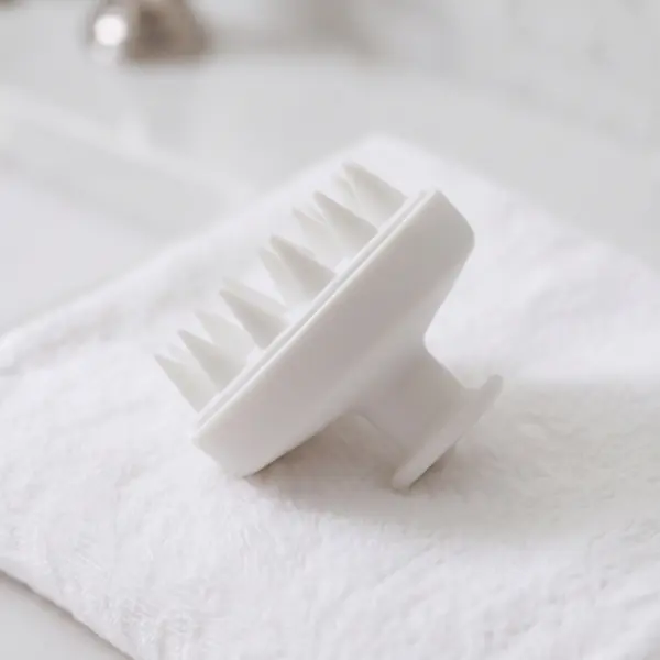 White Scalp Massager Brush image 2