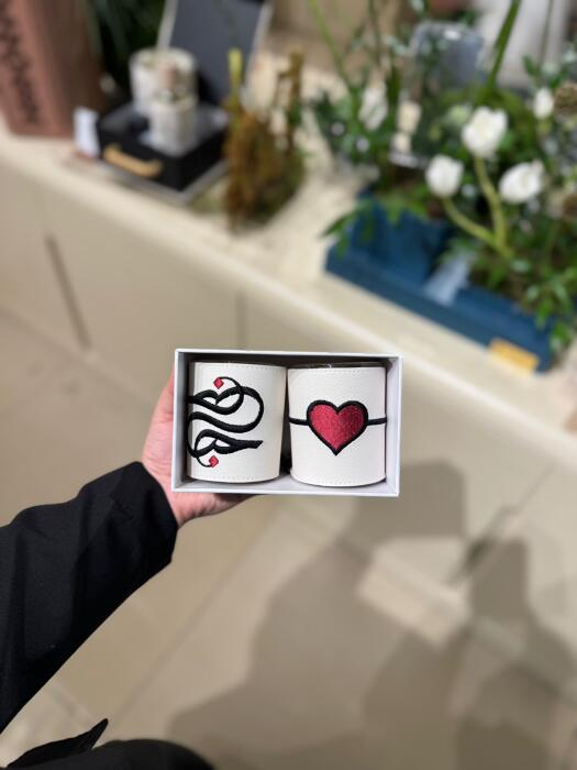 طقم شمعتين (حب) red image 0