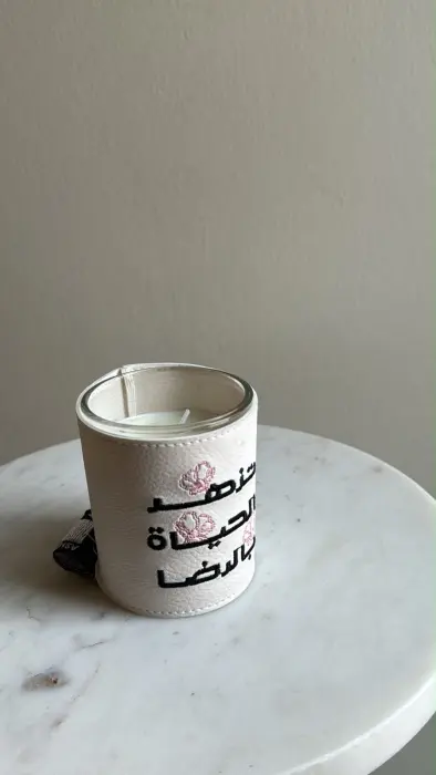 طقم شمعتين (تزهر الحياة) pink image 1