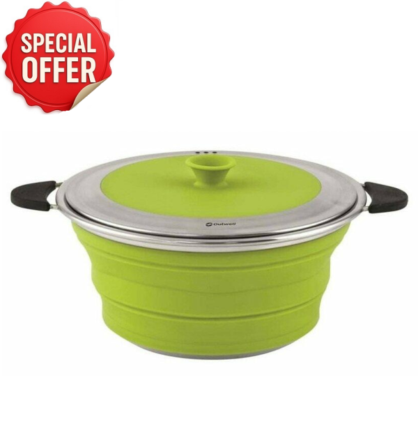 Outwell Collaps Pot with Lid 2.5L Lime Green image 0