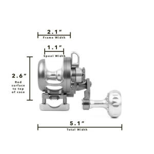 SEIGLER SGN SMALL GAME NARROW SPOOL LEVER DRAG REEL-RIGHT HAND - SMOKE/SILVER image 1