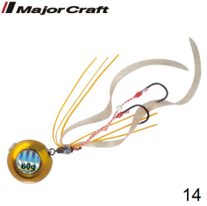 MAJOR CRAFT TAI RUBBER TAINOMI TUNGSTEN TMTG-SET 60g #014 METAL GOLD image 0