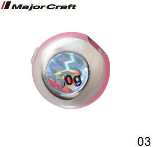 MAJOR CRAFT TAI RUBBER TAINOMI  TUNGSTEN HEAD -60g #003 SILVER/PINK image 0