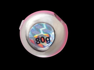 MAJOR CRAFT TAI RUBBER TAINOMI TUNGSTEN HEAD -80g #003 SILVER/PINK image 0