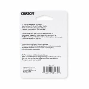 Carson Clip and View™ 7x Pop-Up Retractable Aspheric Keychain Magnifier (GN-70) image 6