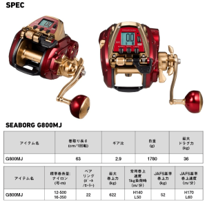 DAIWA ELECTRIC REEL 24 SEABORG G800MJ image 2