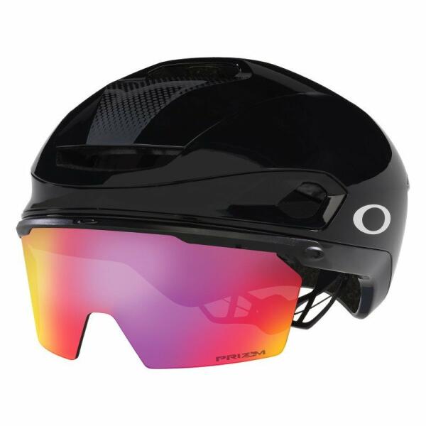 Oakley ARO7 Road EU I.C.E. Helmet - Black Gloss I.C.E. Black Reflective/Przm Road image 1