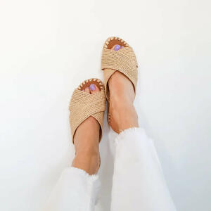 Raffia Cross - Sandals  image 0