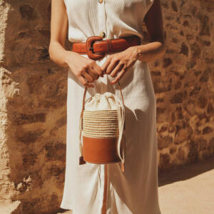  Bucket Bag - Natural Raffia image 0