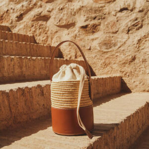  Bucket Bag - Natural Raffia image 2