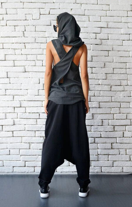 Oversized Street-Style Harem Pants – Super Cool Maxi Pants with Pockets image 2